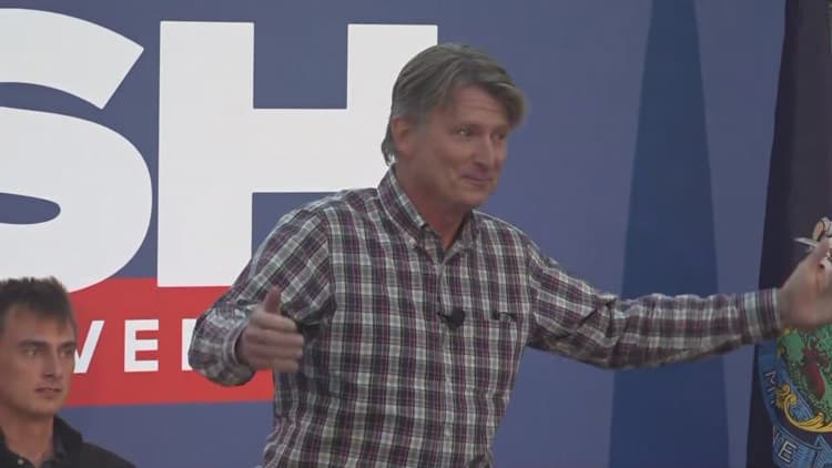 Jonathan Bush announces plan to run for Maine governor at Belfast event