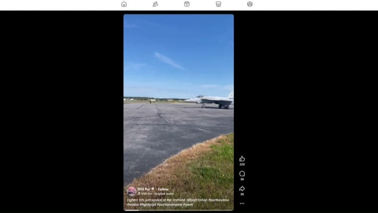 Fighter jets fly over Portland