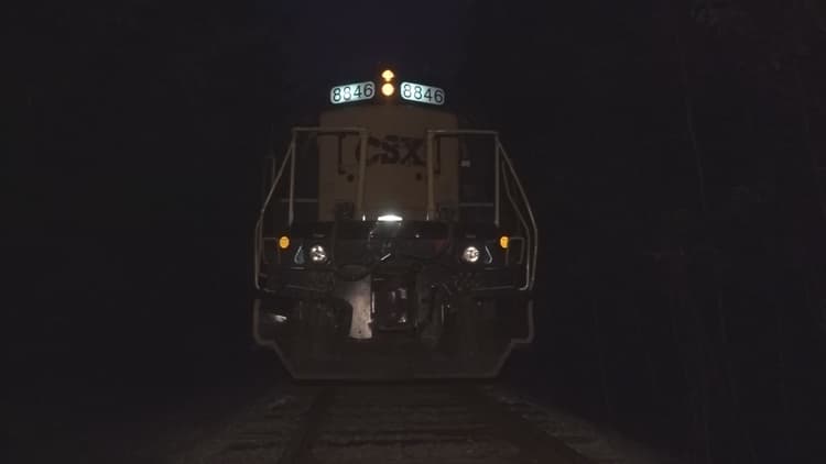 Officials still working to safely clean up Saturday's train derailment in Orono