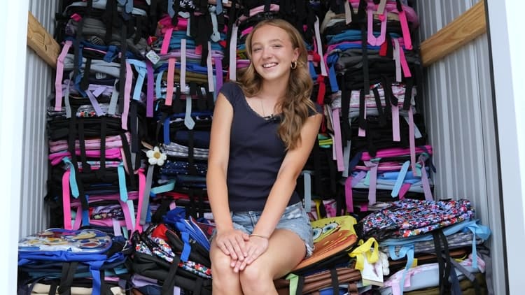 Brewer teen donates over 600 backpacks to students in need