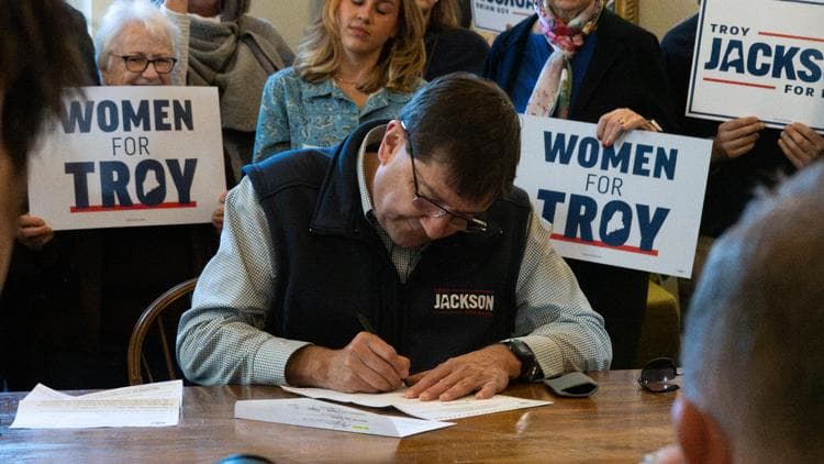 Troy Jackson and Susan Collins both vote early in Maine U.S. Senate race