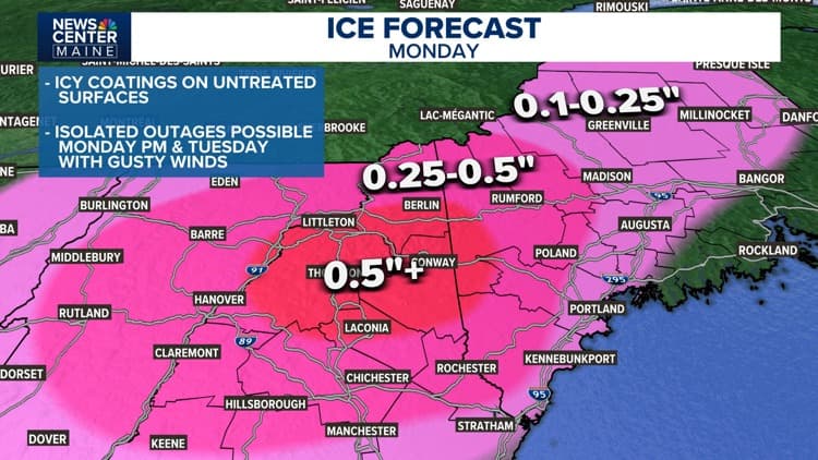 Snow, sleet, and freezing rain bring icy conditions statewide Monday