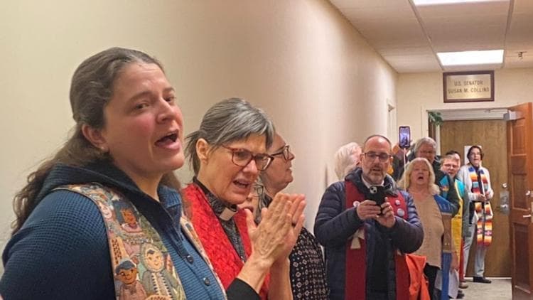 Maine faith leaders arrested in prayer protest urging Sen. Susan Collins to defund ICE