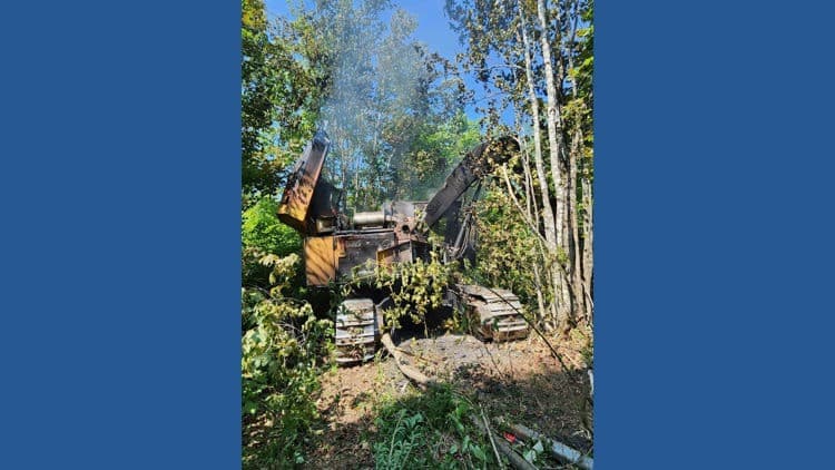Forestry equipment is 'total loss' in New Sweden fire