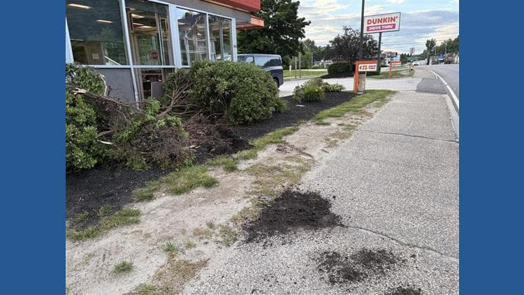 Car crash sends vehicle into Dunkin' in Auburn