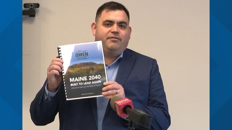Maine Republican gubernatorial candidate Owen McCarthy unveils an economic plan