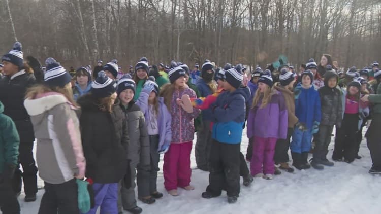 WinterKids 9th annual winter games kicks off at elementary school in Hallowell