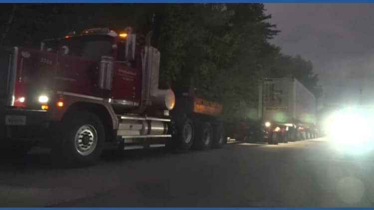 Third oversized load to begin move from Jay to South Portland